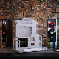 Socooler AE-Y Mid Tower Open Chassis PC Gamer Case Light Pollution Enthusiast Side Panel Window Aluminum Material Black SOC-AE-Y