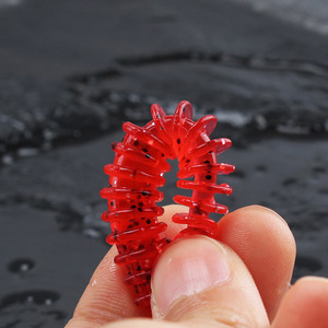 Aohu Soft Bait Light Dancing Worm Lure Needle Tail Black Pit Noodle Worm Artificial Bait For Bass Snakehead Mandarin Fish - Product Image 2