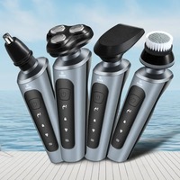Rasoirs électriques pour hommes Rasoir électrique étanche à l'eau et à sec Rasoirs rotatifs à batterie rechargeable Rasage en machine