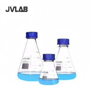 Bottiglia per Reagenti in Vetro Borosilicato 3.3 DURAN di Ricambio JVLAB, Tappo Blu a Vite GL45, Graduata, Rotonda, per Uso in Laboratorio, 100ml-1000ml - Product Image 5