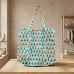 Durable Eco Friendly Cotton Dot Pattern <b>Tote</b> <b>Bag</b> with <b>Zipper</b> Closure for Stylish Women Made to Last and Minimalist Modern Look - Product Image 3