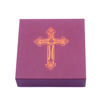 Sacs et boîtes à bijoux en carton de qualité supérieure, boîte d'emballage violette pour boucles d'oreilles et bracelets