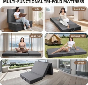 접이식 퀸 사이즈 압력 완화 보온 거위털 매트리스 라쉬 매트리스 토퍼 곡선형 오리털 및 거위털 매트리스 토퍼 - Product Image 6