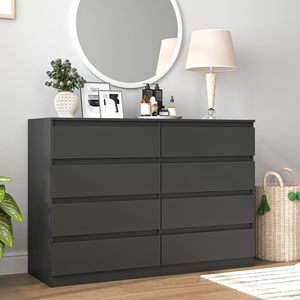 SENYU Commodes de rangement modernes noires à 4 niveaux, de type rectangulaire sur pied, design minimaliste pour salon, organisation et gain de place - Product Image 5