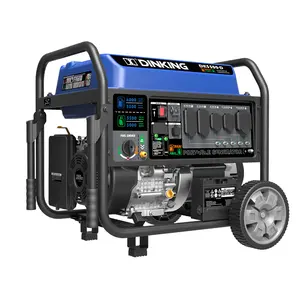 Dinking DK5500-D 5000w Single Phase Open Frame Gasoline Generator 5kw With Handles And Wheels For Camping