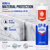 Scellant en silicone neutre sanitaire pour l'étanchéité des toilettes de la salle de bain, anti-fongique, imperméable, séchage rapide, colle en silicone transparente