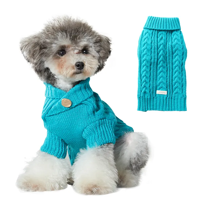 UFBemoホット販売卸売メーカーかわいい暖かいクラシックケーブルニットペット猫犬セーター服アパレル