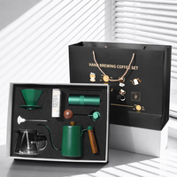 Ensemble de café filtre en verre écologique avec moulin manuel, outils de préparation manuelle personnalisables, coffret cadeau pour usage quotidien et offrandes