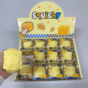 Jouet anti-stress en forme de fromage réaliste, bloc de fromage mignon, jouet sensoriel à presser pour soulager l'anxiété et la tension émotionnelle - Product Image 1