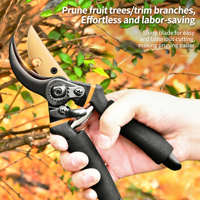 Sécatrices en acier - Ciseaux de jardin robustes pour la taille des branches d'arbres, des fleurs et des bonsaïs, outils de jardinage qui permettent de gagner du temps