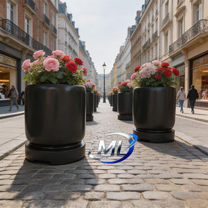 Macetas Circulares Grandes de Fibra de Vidrio Resistentes a la Intemperie para Plantar Árboles, para Uso Comercial y en Jardines Domésticos - Product Image 6