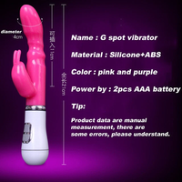 Vibrateur double stimulation point G en forme de lapin, étanche, avec batterie intégrée, pour masturbation féminine - Vente en gros à prix réduit