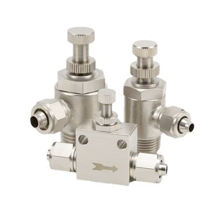 Vanne de régulation de débit pneumatique à connexion rapide SL6 01 8 02 en cuivre nickelé - Product Image 2
