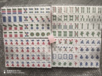 Mahjong américain de luxe en acrylique, 4 couches, nouveau, de voyage, écologique, résistant à l'eau, orange et blanc, 166 tuiles, directement de l'usine