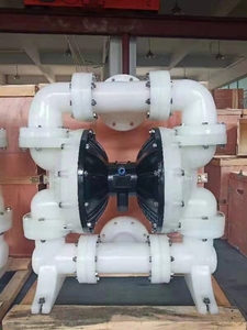 Pompes pneumatiques à diaphragme en plastique PP pour transfert de produits chimiques, résistantes aux acides, à double action, QBY-K80 Plast - Product Image 6