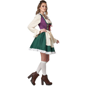 Bavarian Beer Maid Oktoberfest Dirndl German <span class=keywords><strong>Heidi</strong></span> Gretchen Disfraz de mujer Ecoparty - Product Image 2