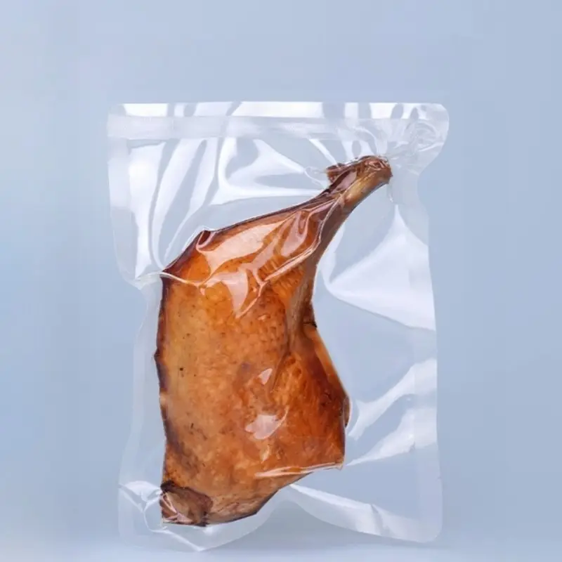 신선한 고기를위한 투명 투명 플라스틱 평면 냉동 식품 부드러운 진공 포장 백