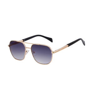 Lunettes de soleil sur mesure en métal à monture intégrale pour hommes, protection UV400, classe 2, style Instagram, avec emballage boîte - Product Image 3