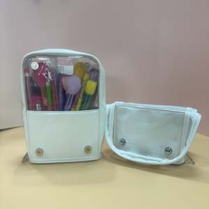 Brochas de Maquillaje Personalizadas YRX y Bolsa Impermeable para Guardar Brochas de Maquillaje, Bolsa de Maquillaje Personalizada con Logotipo, Bolsa de Maquillaje Vertical de PVC - Product Image 1