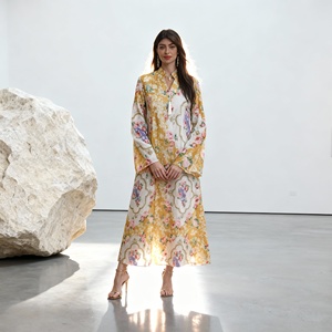 Vestido Abaya de Poliéster con Pedrería de Lujo, Elegante y Moderno, para Mujeres Musulmanas, Venta al Por Mayor Personalizada Premium - Product Image 2