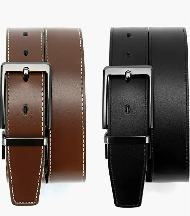 Cinturón de traje de negocios informal para hombre, cinturón de cuero genuino con hebilla ajustable, personalizado, de lujo