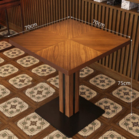 Ensemble de table et de chaises de style industriel, design commercial, ensemble de salle à manger en bois écologique pour hôtel ou bar