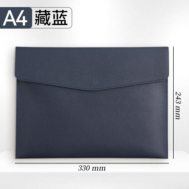กระเป๋าเอกสารปกอ่อนสีน้ำเงินกรมท่าขนาด A4 [บรรจุกระดาษ A4 ได้ประมาณ 100 แผ่น]