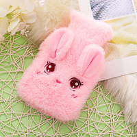Kawaii Flannel Cover Hot Water Bottle Cute Rabbit Hot Water Bag Plush