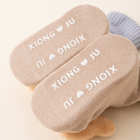 Chaussettes pour bébé nouveau-né, style printemps-automne, coton pur de classe A, antidérapantes, imprimées jacquard, modèle à double bordure, chaussettes mi-tube à pois