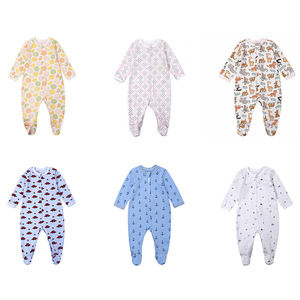 All'ingrosso tuta di cotone neonato a maniche lunghe con cerniera <span class=keywords><strong>pigiama</strong></span> copri piedi per strisciare il bambino <span class=keywords><strong>in</strong></span> autunno per gli uomini e le donne - Product Image 1