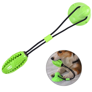 Jouet interactif pour chien, distributeur de friandises, balle de distribution lente, résistante aux morsures, en TPR, pour l'entraînement et le comportement, jouets à mâcher - Product Image 1