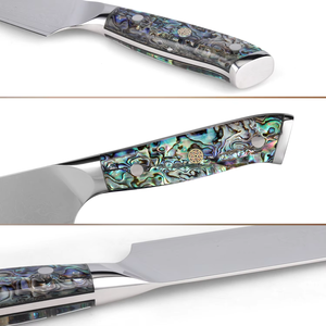 Cuchillo de Chef Moderno de Alta Calidad, 8 Pulgadas, Hoja de Acero Inoxidable Taiyuan 9CR18, Mango de Damasco Bao Beibing, Ambidiestro y Duradero - Product Image 3