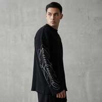 T-shirt thermique gaufré pour homme à motifs personnalisés, impression DTG DTF, logo vintage vieilli, coupe ajustée, manches longues, tricot gaufré