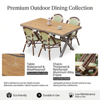 Ensemble de salle à manger d'extérieur Meiqi, mobilier de jardin moderne et minimaliste, table et chaises imperméables, balcon, terrasse