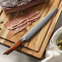 XINZUO 3-sterren chef-kok co-branded scherp 10 inch Damascus poederstaal snijmes met palissanderhouten handvat, voor het snijden van vlees, keukenmessen