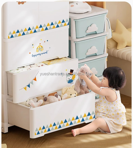 Großhandel China Factory Doppeltür Kinder Lagers chrank Baby Schrank Schlafzimmer möbel Kunststoff Baby Kleider schrank - Product Image 3