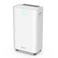 Deshumidificador Eléctrico de 20L/Día con Compresor R290 para Uso Doméstico con Control Automático