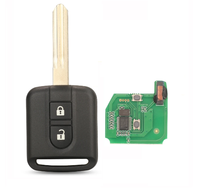 Coque de clé télécommande 2 boutons 433 MHz électronique puce 46 5WK4 876 pour Maxity Qashqai Elgrand X-TRAIL Noir