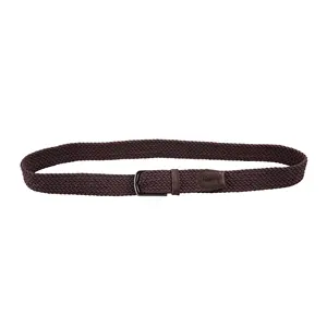 Brown Navyblue Polyester Braided Strap Elastic Braided Belt Fashion Classic Student Waist Belt