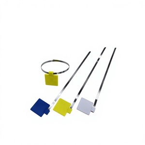Etiqueta RFID para Bridas de Cables para <span class=keywords><strong>Gestión</strong></span> de Redes Eléctricas Modelo RFIDHY-CBT5555 Brida de Acero con Chip U CODE 9 Frecuencia UHF ISO18000 6C - Product Image 1