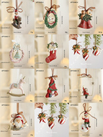 NOUVELLES Mini figurines en résine avec boucle de ruban, décorations fantaisie ours en peluche, chien, casse-noisette, boîte cadeau, tambour pour la maison et l'arbre de Noël