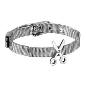 Stainless Steel 18K Gold Plated Scissors Shape <b>Silver</b> Gold Fashion Bangle <b>Bracelet</b> Men Women Leather <b>Bracelet</b> - Product Image 1