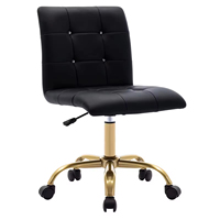 Chaises de bureau pivotantes modernes personnalisées en tissu velours capitonné avec roulettes réglables en hauteur