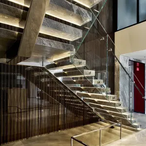 Ace Luxury Floating Stairs Luxury Design Granite And Marble Stair Treads Floating Stair Treads