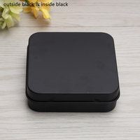 Préservatif boîte métallique avec couvercle charnière, 70x70x23mm, 100 pièces, boîte en étain, rose, noir, blanc
