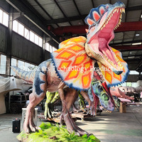 Modèle de Dilophosaure Animatronique Taille Réelle, Grand Robot Dinosaure pour Parc à Dinosaures