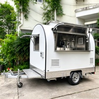 Mini camion de restauration personnalisé pour shawarma, glaces, café, barbecue mobile, bar entièrement équipé, remorque alimentaire ronde, restaurant de tacos et de boissons