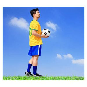 Maillot de football bleu jaune pour équipe de football - Product Image 2