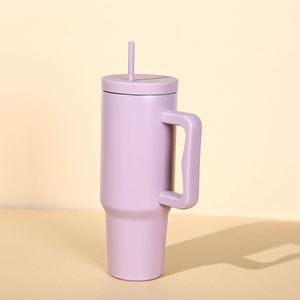 Insulated Stainless Steel Travel <b>Car</b> H4.0 Handle Tumbler 40oz <b>Mug</b> Lid Straw Leak-Proof 6-12 Hours Insulation Anti-Slip OEM ODM - Product Image 3