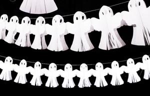 Vòng Hoa Halloween Băng Rôn Giấy Lớn Dây Treo Hình Dơi Bí Ngô Bóng Ma Trang Trí Tiệc - Product Image 5